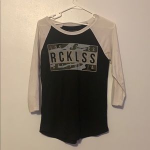 Young and reckless 3 quarter sleeve shirt